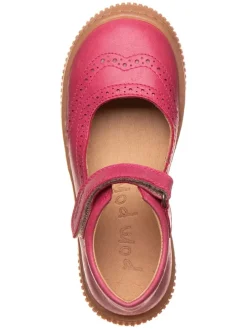 Leder-Ballerinas in Pink