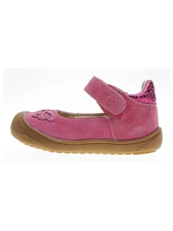 Leder-Ballerinas in Rosa