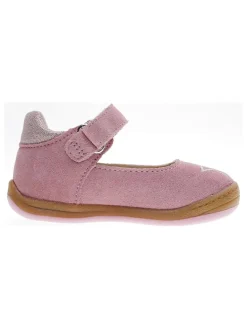 Leder-Ballerinas in Rosa