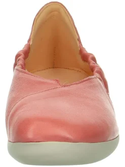 Leder-Ballerinas in Rosa