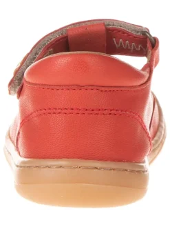 Leder-Ballerinas in Rot