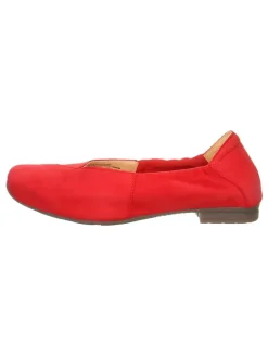 Leder-Ballerinas in Rot