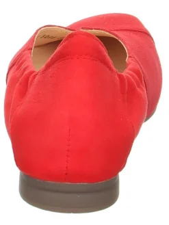 Leder-Ballerinas in Rot