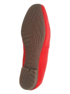 Leder-Ballerinas in Rot