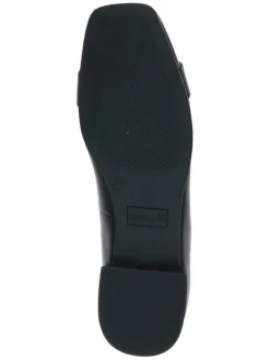 Leder-Ballerinas in Schwarz