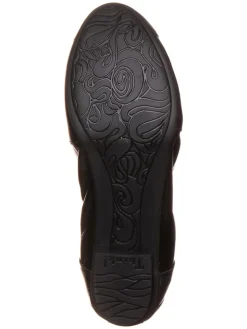 Leder-Ballerinas in Schwarz