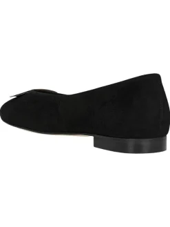 Leder-Ballerinas in Schwarz