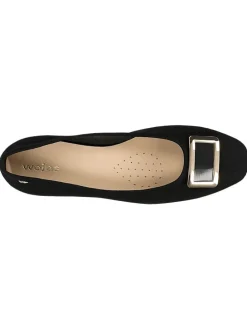 Leder-Ballerinas in Schwarz