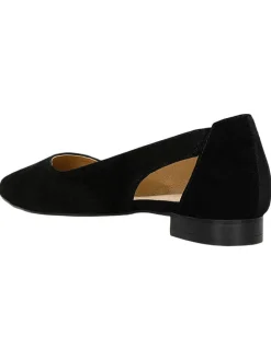 Leder-Ballerinas in Schwarz