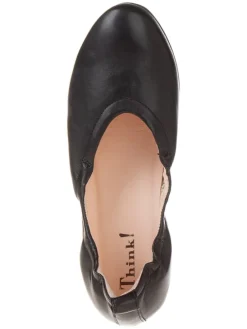 Leder-Ballerinas in Schwarz