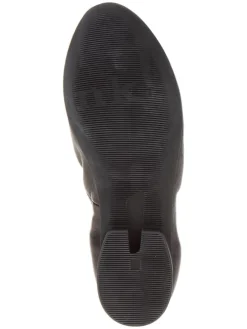 Leder-Ballerinas in Schwarz