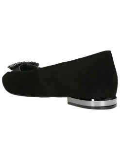 Leder-Ballerinas in Schwarz