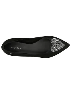 Leder-Ballerinas in Schwarz