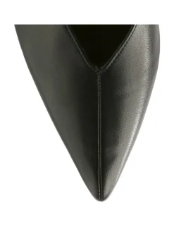 Leder-Ballerinas in Schwarz