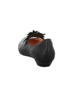 Leder-Ballerinas in Schwarz