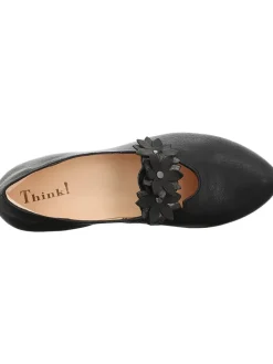 Leder-Ballerinas in Schwarz