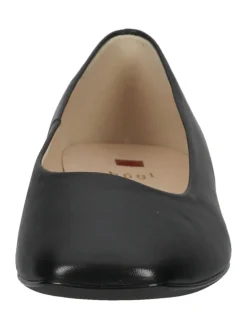 Leder-Ballerinas in Schwarz