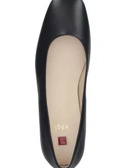 Leder-Ballerinas in Schwarz