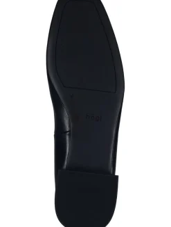 Leder-Ballerinas in Schwarz