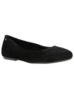 Leder-Ballerinas in Schwarz