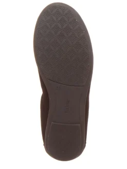 Leder-Ballerinas in Schwarz