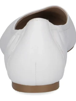 Leder-Ballerinas in Weiß
