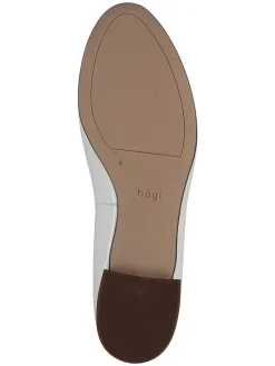 Leder-Ballerinas in Weiß