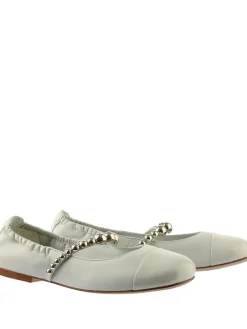 Leder-Ballerinas "Sabrina" in Creme