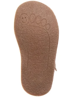 Leder-Barfuß-Ballerinas in Gold