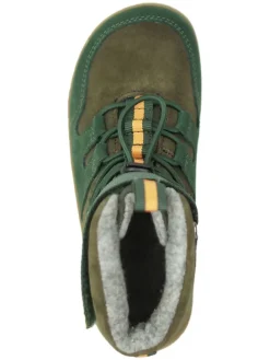 Leder-Barfuß-Boots in Khaki