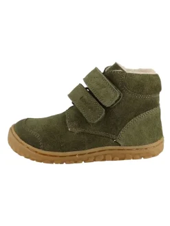 Leder-Barfußchuhe "Nimbi" in Khaki