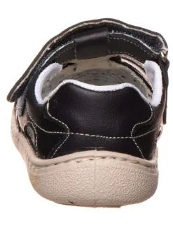 Leder-Barfuß-Halbsandalen in Dunkelblau