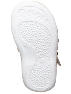 Leder-Barfußhalbsandalen in Gelb