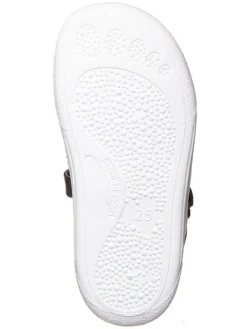 Leder-Barfußhalbsandalen in Dunkelblau