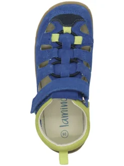 Leder-Barfuß-Halbsandalen in Blau