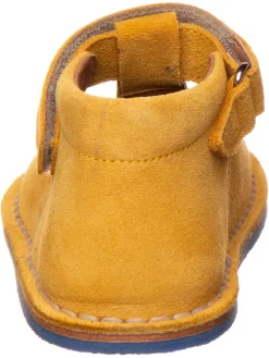 Leder-Barfuß-Halbsandalen in Gelb