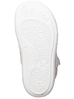 Leder-Barfuß-Halbsandalen in Weiß