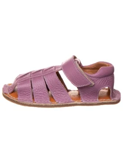 Leder-Barfußsandalen in Lila
