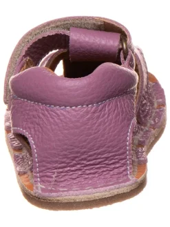 Leder-Barfußsandalen in Lila