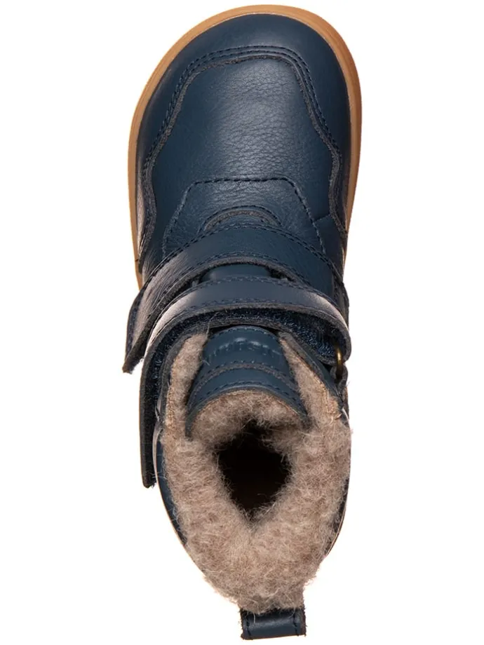 Leder-Barfußschuhe in Dunkelblau