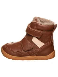 Leder-Barfußschuhe in Hellbraun