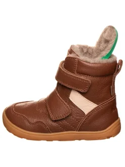 Leder-Barfußschuhe in Hellbraun