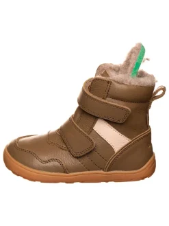 Leder-Barfußschuhe in Hellbraun