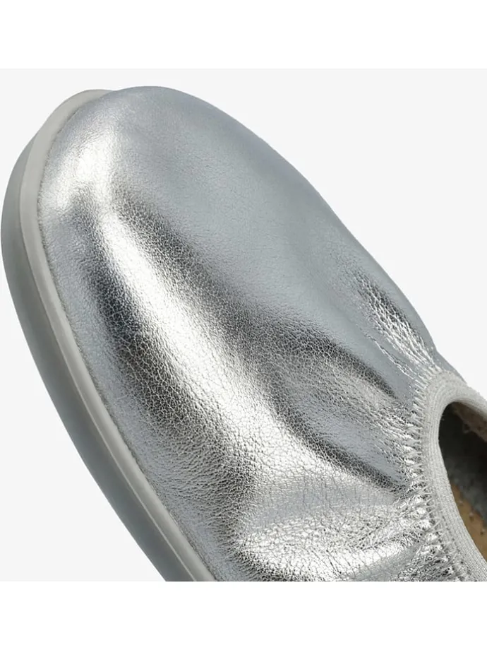 Leder-Barfußschuhe "Amber 2.0" in Silber