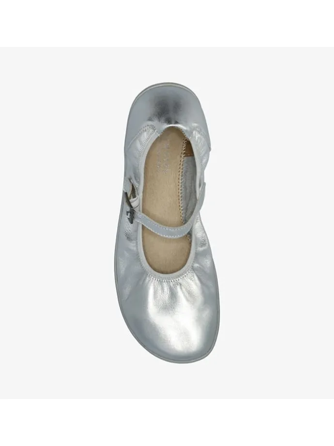 Leder-Barfußschuhe "Amber 2.0" in Silber