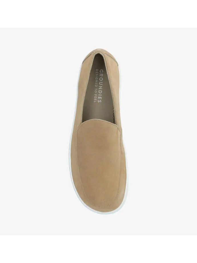 Leder-Barfußschuhe "Ghent" in Beige