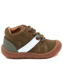 Leder-Barfußschuhe "Hale" in Khaki