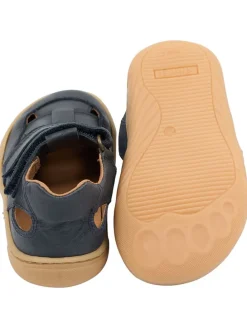 Leder-Barfußschuhe in Dunkelblau