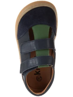 Leder-Barfußschuhe in Dunkelblau