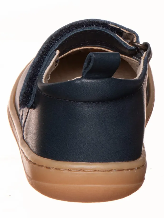 Leder-Barfußschuhe in Dunkelblau